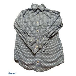 CLASS CLUB Boys' Size 8 BUTTON-UP SHIRT $42 Blue Fish Design